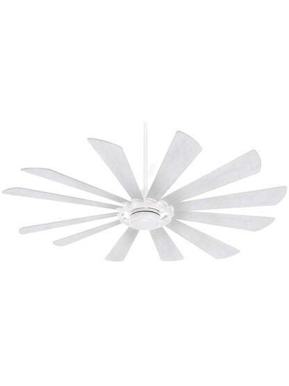 Windmolen - 65 Inch LED Ceiling Fan in Textured White.